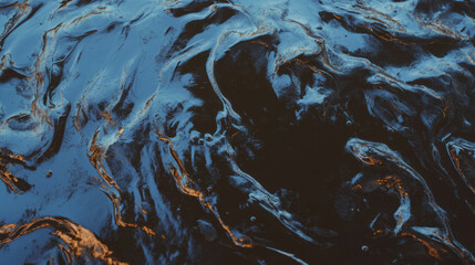 Aufkleber - Abstract texture of thick sticky dark mud wall with viscous patterns