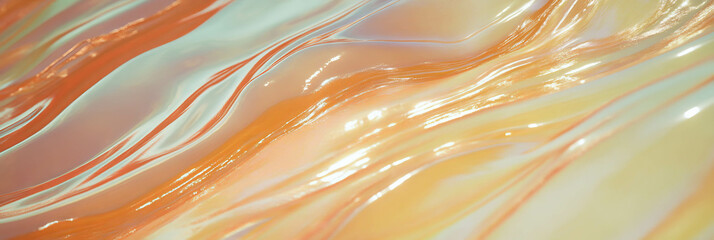 Poster - Abstract flowing paint texture in soft pastel hues for creative design and art inspiration