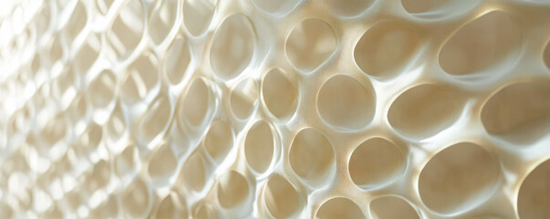 Poster - Abstract translucent hexagonal mesh texture on bright background for modern design