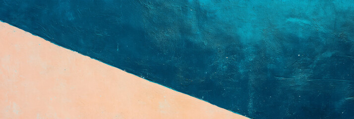 Poster - Ultramarine and beige wall texture with calm abstract design for creative background