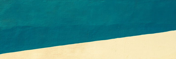 Poster - Ultramarine and beige wall texture featuring calm abstract design for modern interiors