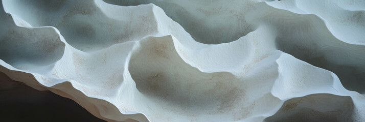 Poster - Abstract wave pattern on uneven dark plaster for artistic design