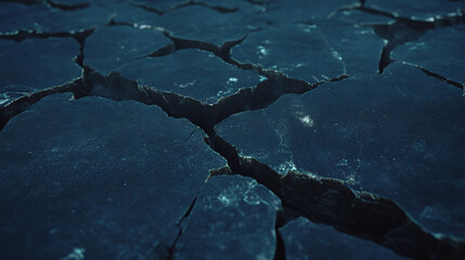 Aufkleber - Cracked black slate texture with natural uneven surface for design and background