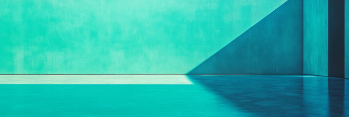 Poster - Vibrant blue textured wall with intriguing pattern and light shading for interior design inspiration