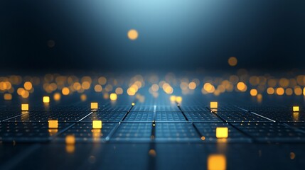 Poster - Illuminated digital landscape futuristic environment abstract technology concept enigmatic viewpoint atmospheric mood for visual impact
