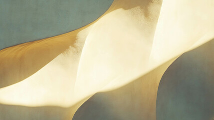 Aufkleber - Abstract curved gold molding on textured wall for elegant interior design