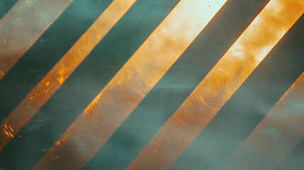 Poster - Abstract wall art with diagonal gold molding stripes - modern interior design accent