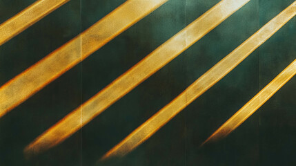 Poster - Abstract diagonal gold lines on dark wall texture for modern design