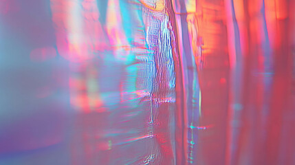 Aufkleber - Iridescent wall texture with colorful light and visual shift for artistic design