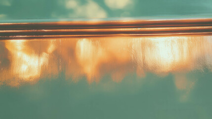 Poster - Elegant interior design with metallic molding on wall texture