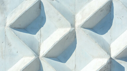 Poster - Geometric wall texture with overlapping molding patterns for interior design