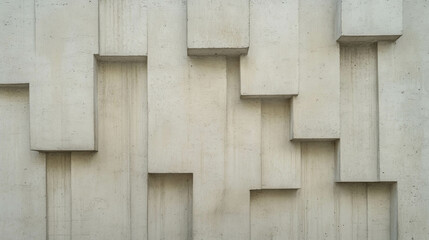 Poster - Geometric wall design with overlapping molding shapes for modern architecture inspiration