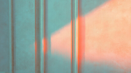 Poster - Elegant wall texture with raised molding and soft ambient lighting for interior design