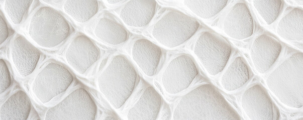 Poster - White plastic mesh texture on clean wall for background and design projects
