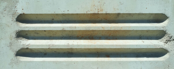 Poster - Concrete texture featuring wide horizontal ribs for architectural and construction design