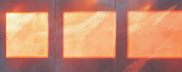 Poster - Abstract orange texture with wide matte stripes and rough surface for artistic design