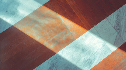Aufkleber - Diagonal pattern of wood and marble textures in modern architectural design