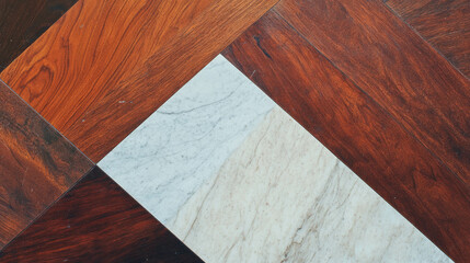 Poster - Interwoven wood and marble texture for interior design and architectural inspiration