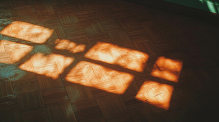 Poster - Warm sunlit woven bamboo panel texture for natural interior design and decor