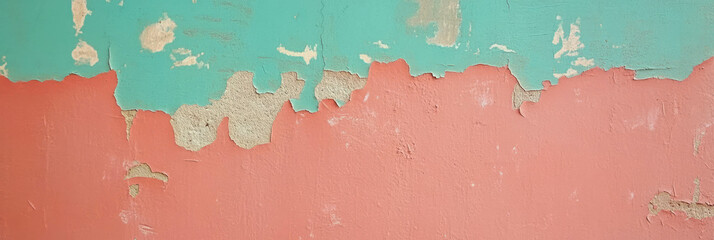 Poster - Textured aesthetic of a wall with chipped plaster and rough grey marks for creative background design