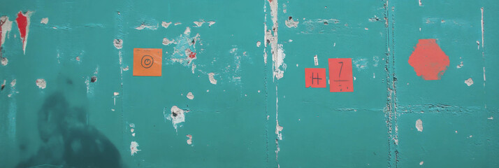 Poster - Urban grunge wall textures with chipped plaster and rough markings for graphic design