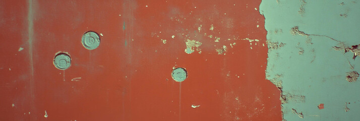 Poster - Rustic wall texture with chipped plaster and rough grey markings