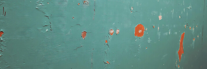 Poster - Textured wall surface with chipped plaster and grey markings for urban design background