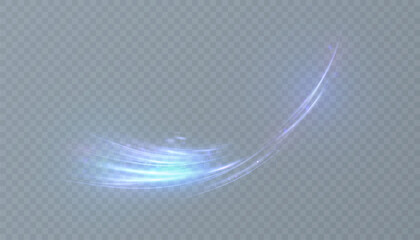 Poster - magic glow. light effect sparkles along a curved path, glittering with a shiny magical textured shim