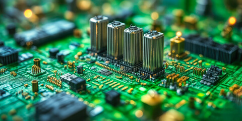 Poster - eco-friendly circuit board technology with high-performance green electronics for sustainable digita
