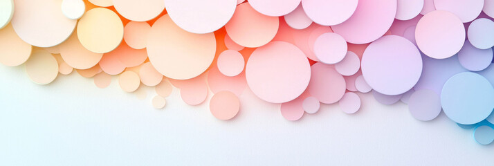 Leinwandbilder - Gradient-based arrangement of tinted circles, ranging from pale yellow in the top-left to soft