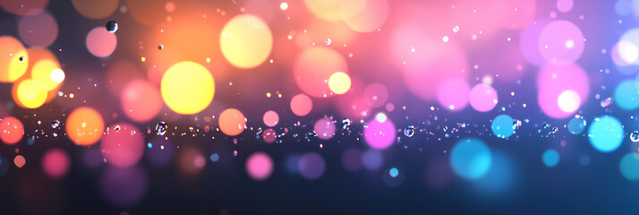 Aufkleber - Clusters of translucent droplets refracting full-spectrum hues, each droplet glowing softly against