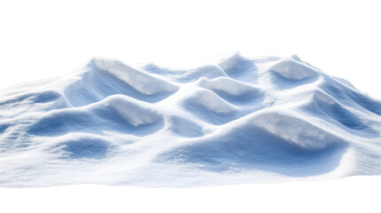 Aufkleber - Snowdrift forming natural shapes on a transparent background, perfect for winter-themed projects