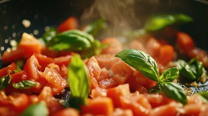 Wall Mural - Frying Pan with Vegetables