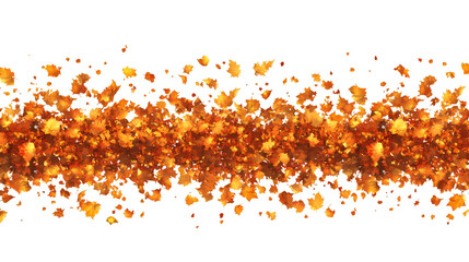 Poster - Seamless pattern of autumn leaves falling on a transparent background, perfect for seasonal designs and projects