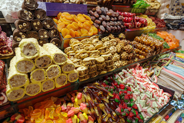 Wall Mural - Rolled Turkish delights on sale at Istanbul's Grand Bazaar