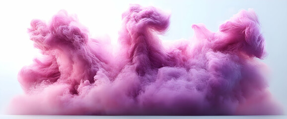 Poster - abstract pink smoke cloud against a light backdrop creates soft dreamy look