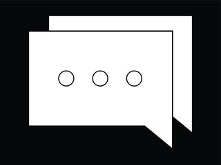 Poster - chat and comment icon set. Speech bubble line icon
