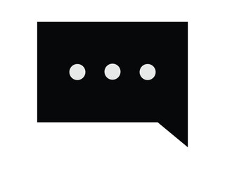 Poster - chat icon set. Speech bubble icon vector