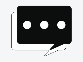 Poster - chat icon set. Speech bubble icon vector