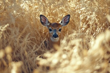 Wall Mural - Deer in Tall Grass