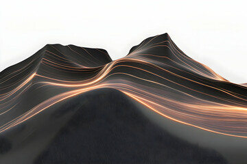 Poster - abstract 3d mountain landscape