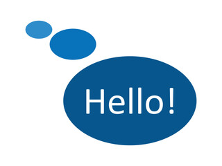 Poster - Chat, Hello bubble icon