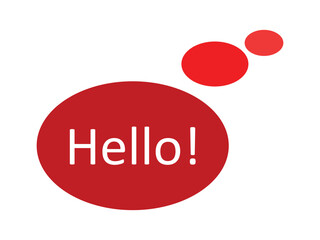 Poster - Chat, Hello bubble icon
