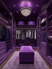 Wall Mural - Purple Bench and Chalier in Closet