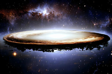 Poster - flat earth galaxy illustration