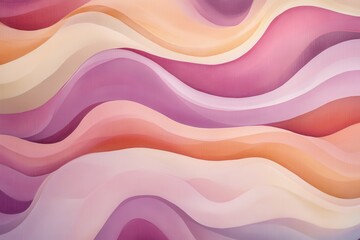 Poster - Pastel wave textures for calming spaces and peaceful aesthetics in design projects