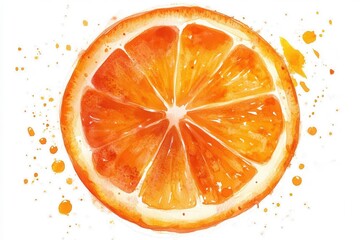 Poster - Vibrant watercolor design textures in orange for artistic projects and creative backgrounds