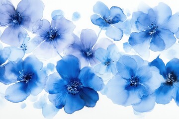Poster - Gentle blue watercolor backdrop for soothing design concepts and inspiring artistic expressions in minimalist aesthetics and creative applications