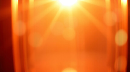 Poster - Radiant abstract background with light trails, golden glow and warm colors