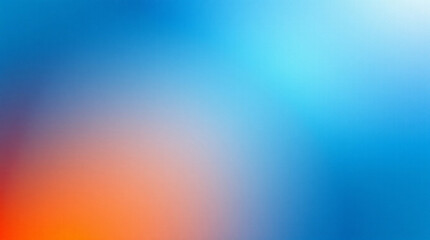 Poster - Seamless blend of blue and orange hues creates a vibrant abstract gradient